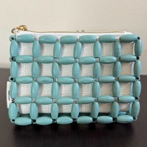 GWP- Beaded Coin Purse (White and Blue)